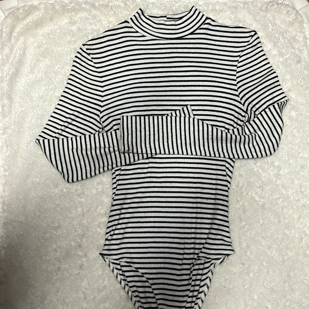 Mock neck long sleeve bodysuit